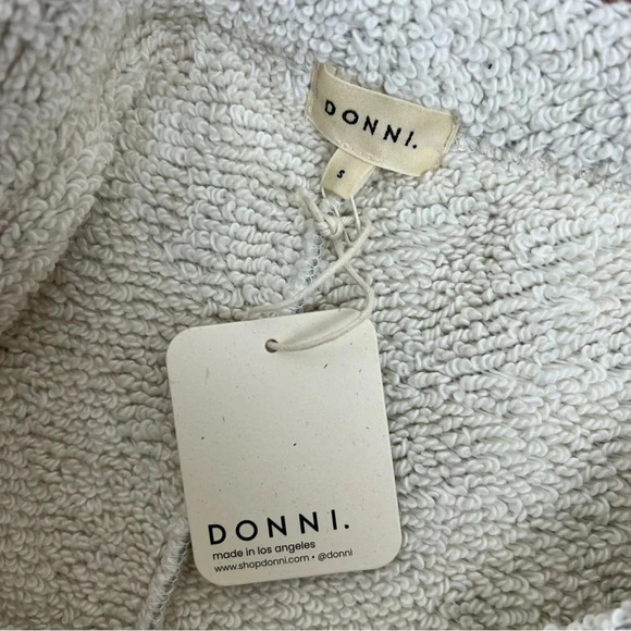 NWT DONNI. Poodle Sweat Shorts Gray Size S - Picture 4 of 5